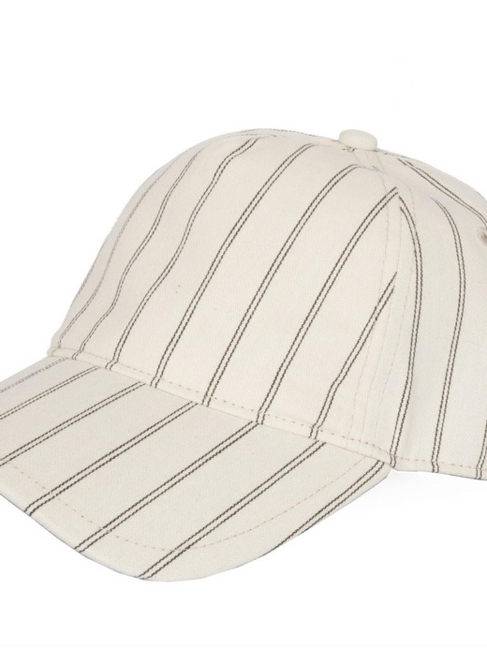 rag & bone Cream Pinstripe Baseball Cap
